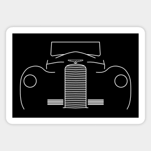 1948 Hillman Minx Mk II classic British car white outline graphic Sticker